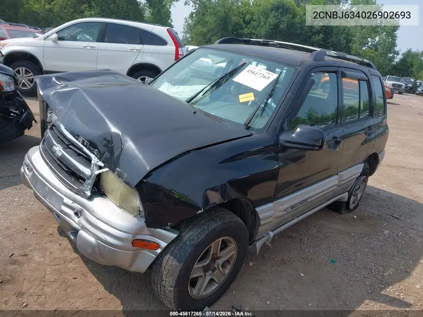 2002 Chevrolet Tracker Hard Top Lt VIN: 2CNBJ634026902693 Lot: 45617265