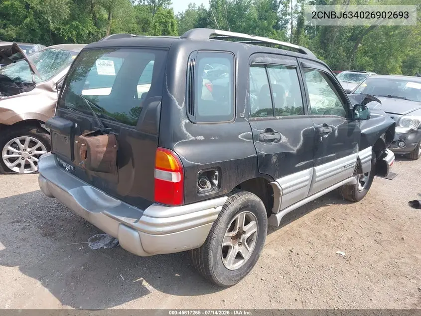 2002 Chevrolet Tracker Hard Top Lt VIN: 2CNBJ634026902693 Lot: 45617265