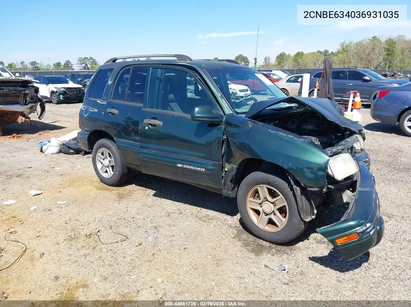 2003 Chevrolet Tracker Hard Top Lt VIN: 2CNBE634036931035 Lot: 44661736