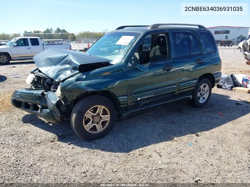 2003 Chevrolet Tracker Hard Top Lt VIN: 2CNBE634036931035 Lot: 44661736