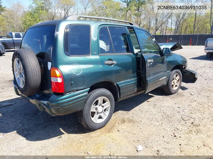 2003 Chevrolet Tracker Hard Top Lt VIN: 2CNBE634036931035 Lot: 44661736