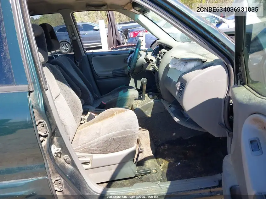 2003 Chevrolet Tracker Hard Top Lt VIN: 2CNBE634036931035 Lot: 44661736