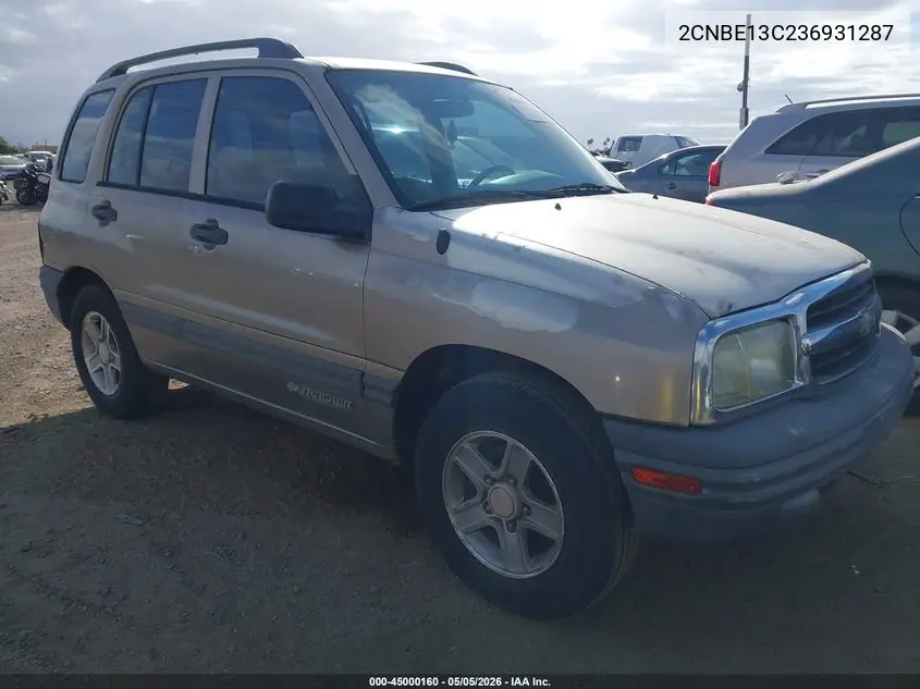 2003 Chevrolet Tracker Hard Top Base VIN: 2CNBE13C236931287 Lot: 45000160
