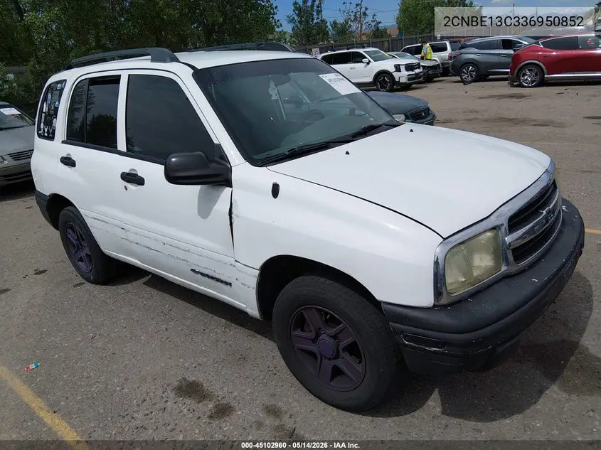 2003 Chevrolet Tracker Hard Top Base VIN: 2CNBE13C336950852 Lot: 45102960