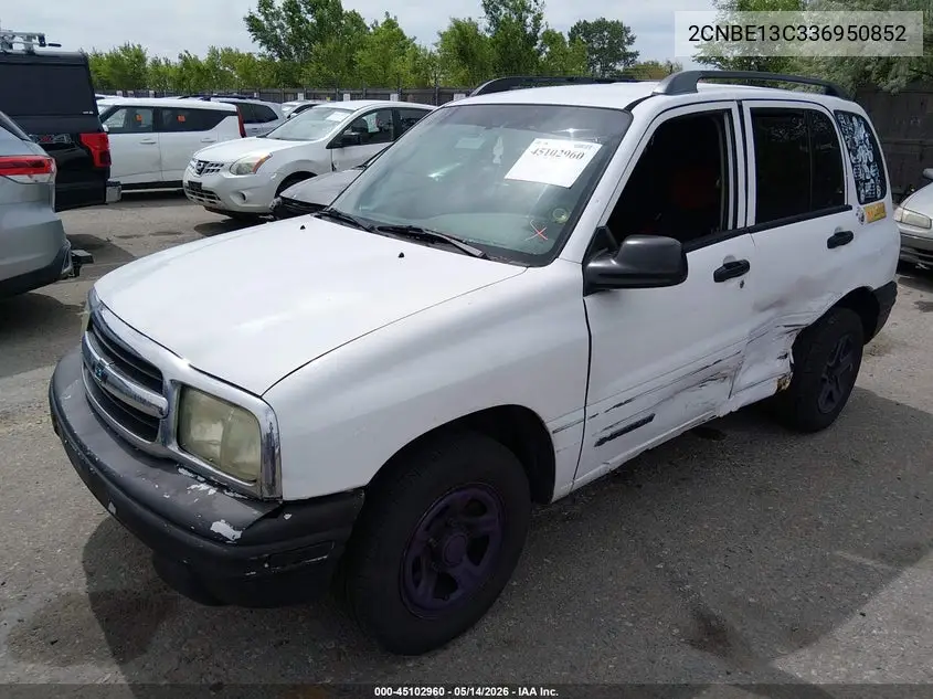 2003 Chevrolet Tracker Hard Top Base VIN: 2CNBE13C336950852 Lot: 45102960