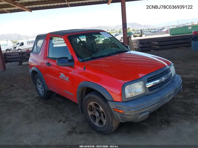 2003 Chevrolet Tracker Zr2 VIN: 2CNBJ78C036939122 Lot: 45163746
