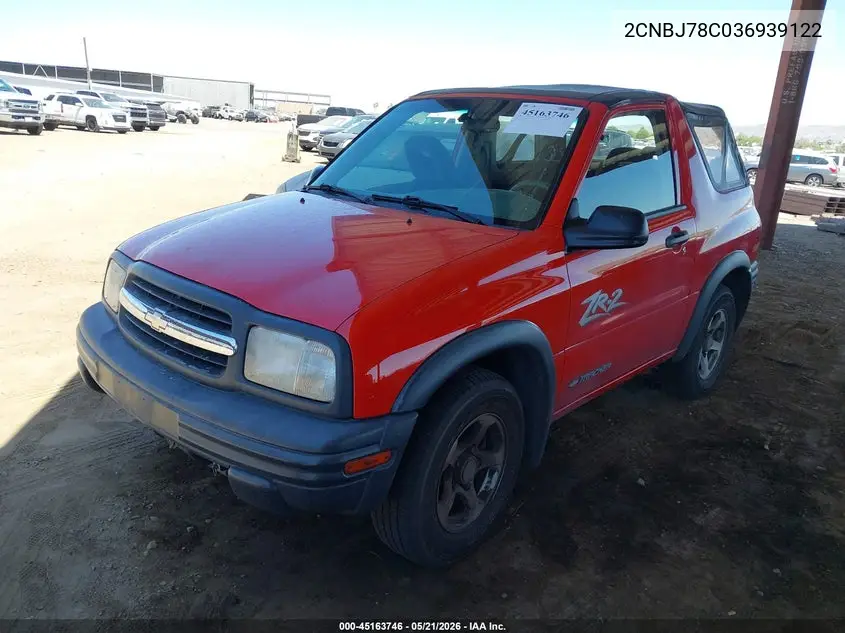 2003 Chevrolet Tracker Zr2 VIN: 2CNBJ78C036939122 Lot: 45163746