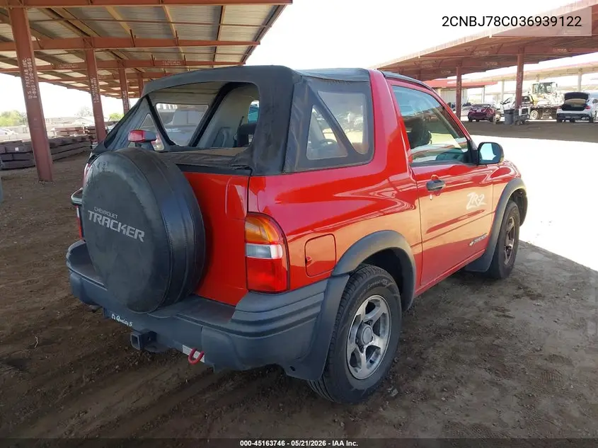 2003 Chevrolet Tracker Zr2 VIN: 2CNBJ78C036939122 Lot: 45163746