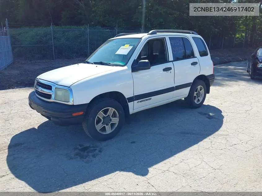 2004 Chevrolet Tracker VIN: 2CNBE134246917402 Lot: 45340917