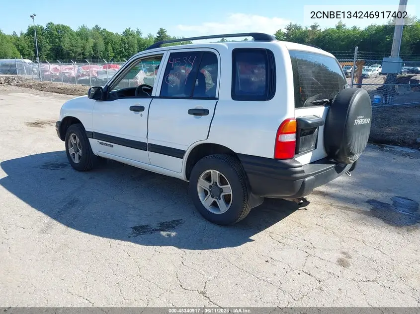 2004 Chevrolet Tracker VIN: 2CNBE134246917402 Lot: 45340917