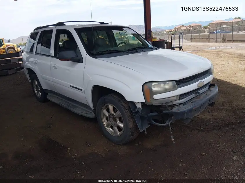 2002 Chevrolet Trailblazer Ltz VIN: 1GNDS13S522476533 Lot: 45667718