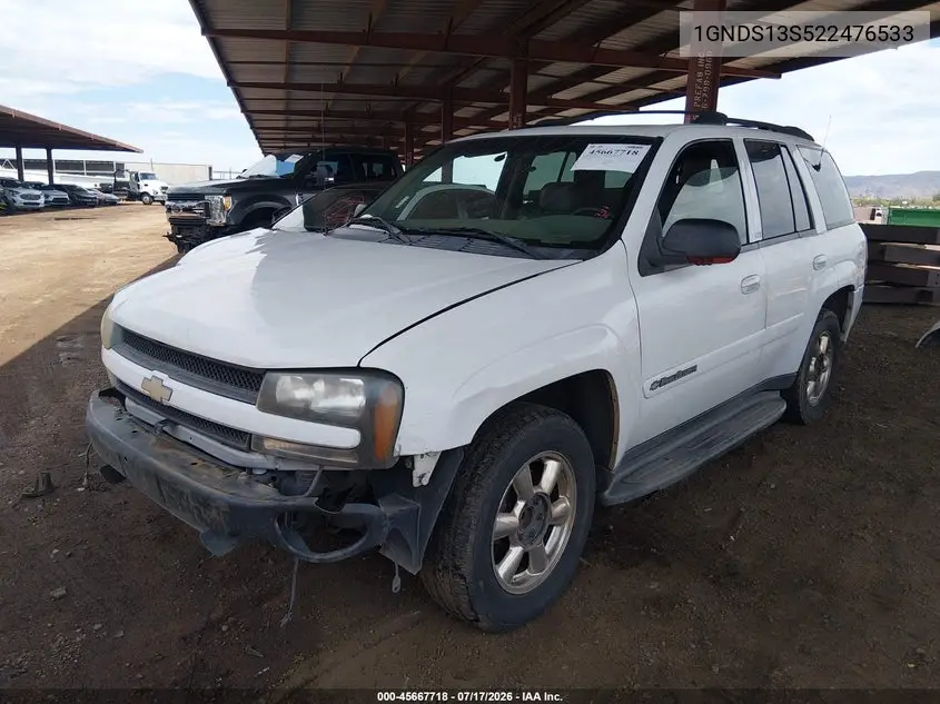 2002 Chevrolet Trailblazer Ltz VIN: 1GNDS13S522476533 Lot: 45667718