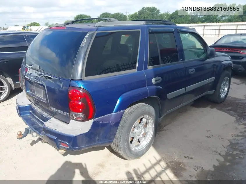 2003 Chevrolet Trailblazer Ls VIN: 1GNDS13S832169665 Lot: 45091684