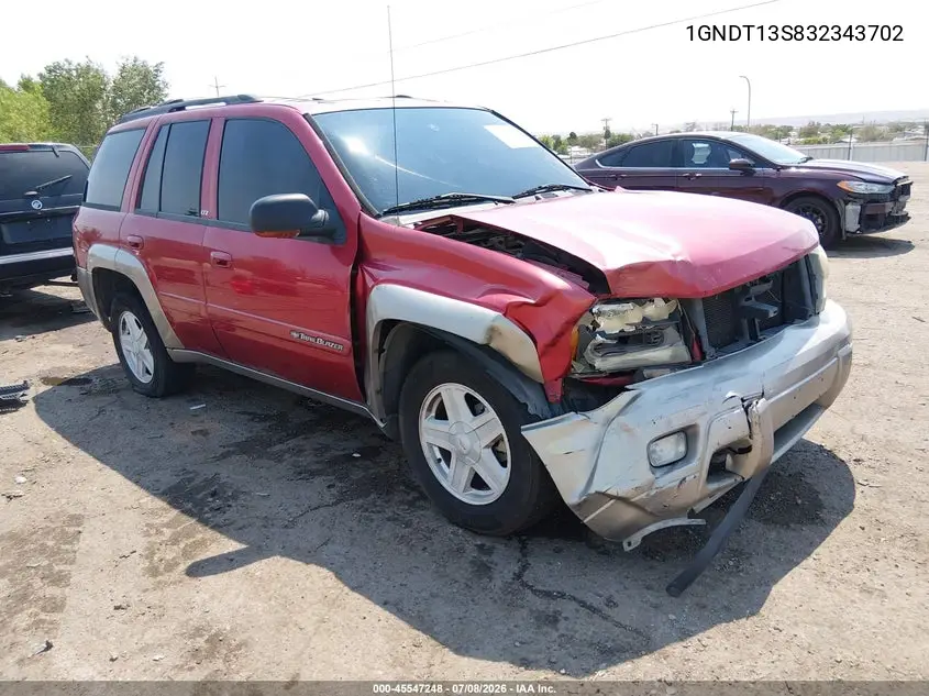2003 Chevrolet Trailblazer Ltz VIN: 1GNDT13S832343702 Lot: 45547248