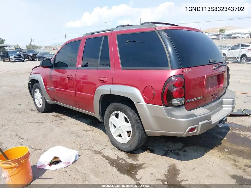 2003 Chevrolet Trailblazer Ltz VIN: 1GNDT13S832343702 Lot: 45547248