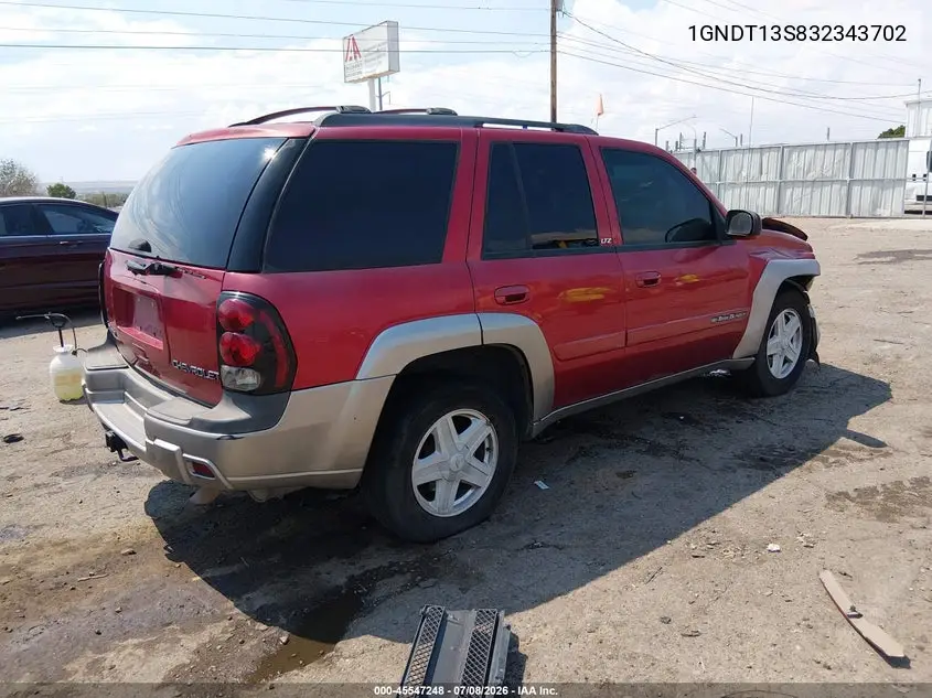 2003 Chevrolet Trailblazer Ltz VIN: 1GNDT13S832343702 Lot: 45547248