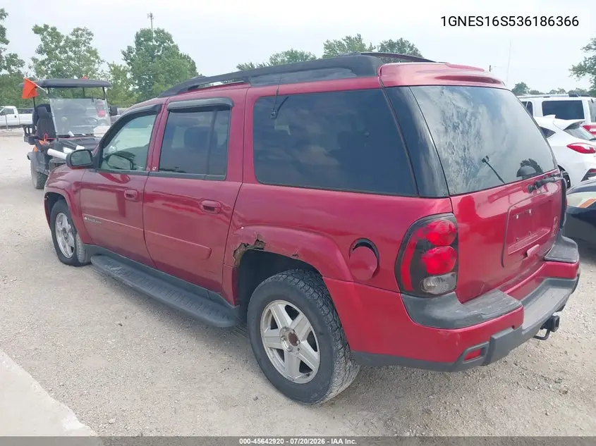 2003 Chevrolet Trailblazer Ext Lt VIN: 1GNES16S536186366 Lot: 45642920