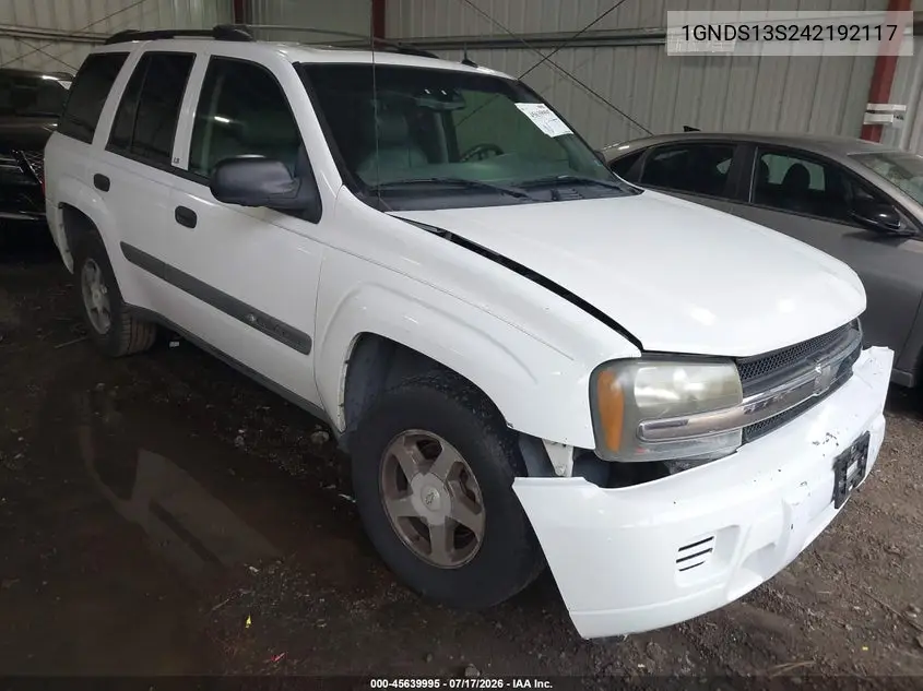 2004 Chevrolet Trailblazer Ls VIN: 1GNDS13S242192117 Lot: 45639995