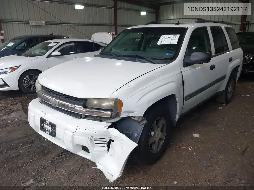 2004 Chevrolet Trailblazer Ls VIN: 1GNDS13S242192117 Lot: 45639995