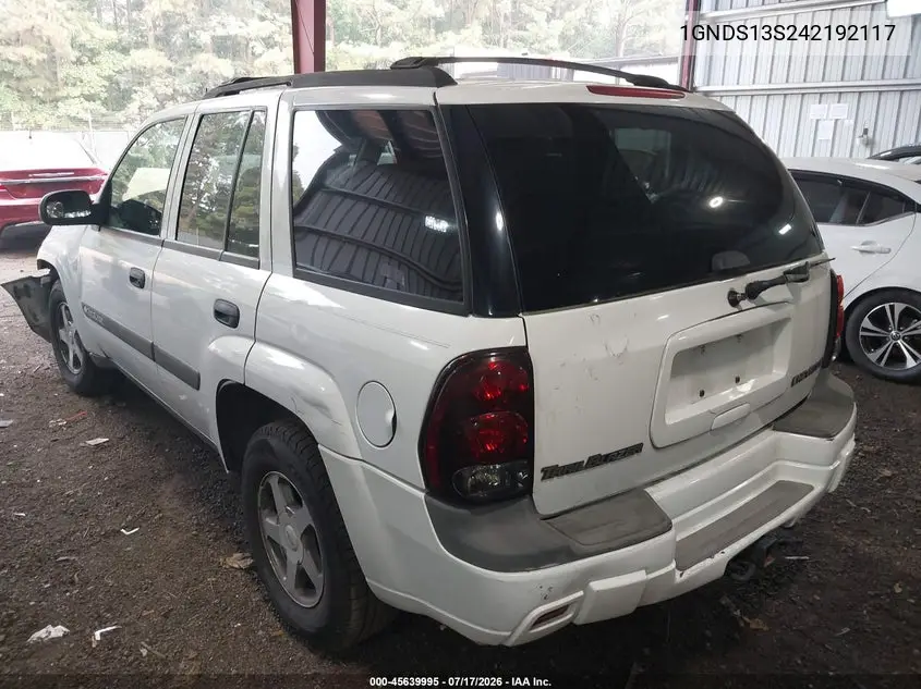 2004 Chevrolet Trailblazer Ls VIN: 1GNDS13S242192117 Lot: 45639995