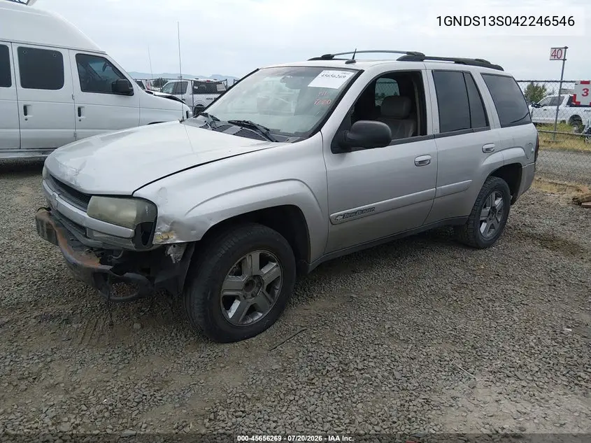 2004 Chevrolet Trailblazer Lt VIN: 1GNDS13S042246546 Lot: 45656269
