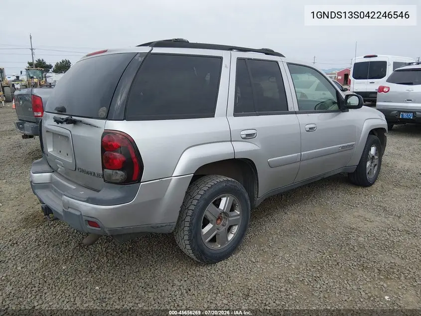 2004 Chevrolet Trailblazer Lt VIN: 1GNDS13S042246546 Lot: 45656269