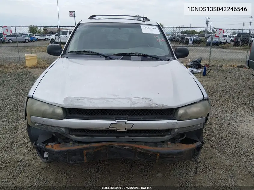 2004 Chevrolet Trailblazer Lt VIN: 1GNDS13S042246546 Lot: 45656269