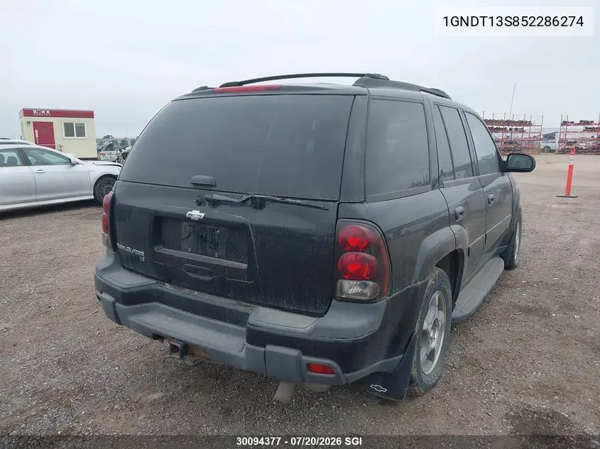 2005 Chevrolet Trailblazer Ls/Lt VIN: 1GNDT13S852286274 Lot: 30094377