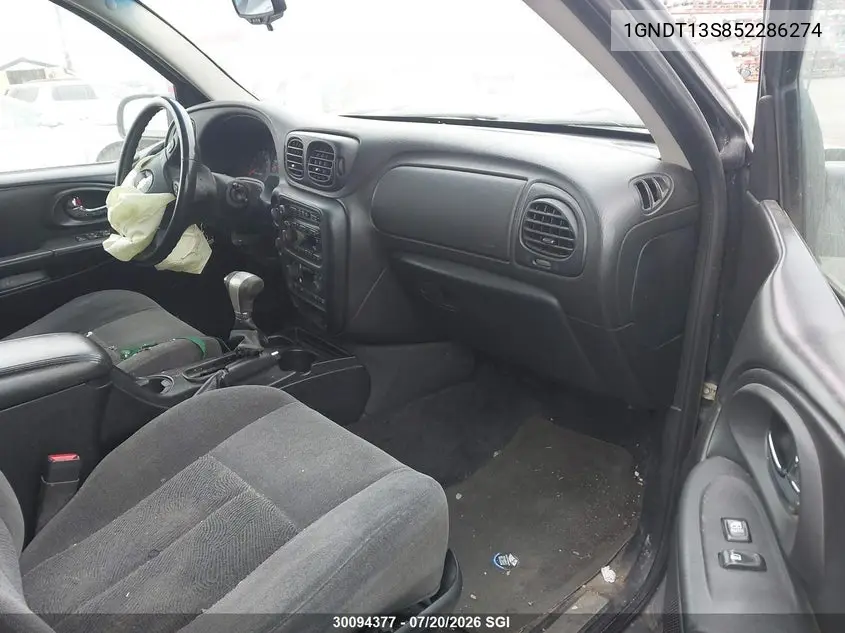 2005 Chevrolet Trailblazer Ls/Lt VIN: 1GNDT13S852286274 Lot: 30094377