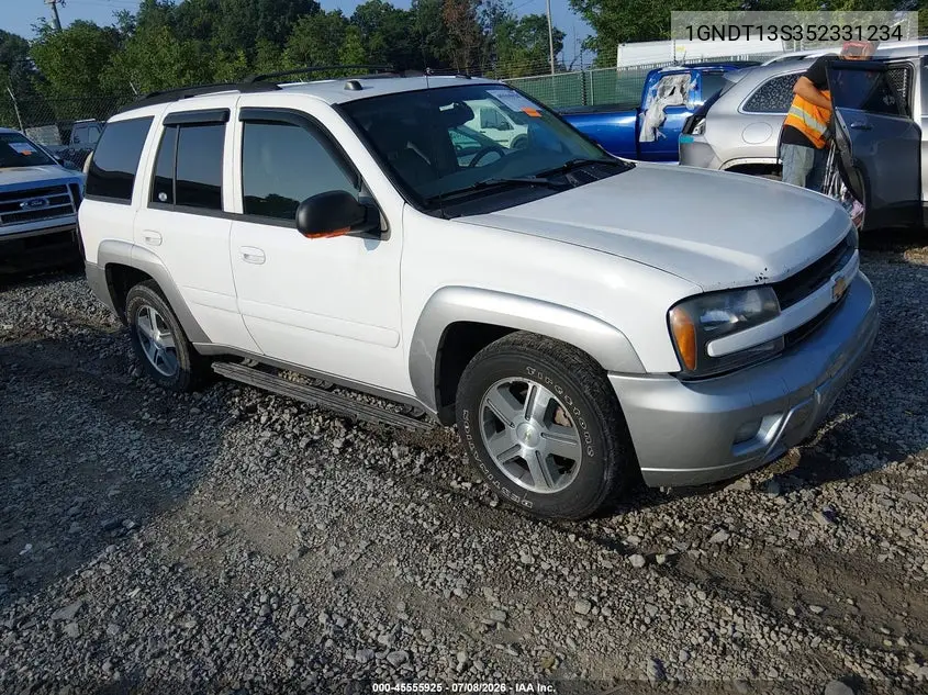 2005 Chevrolet Trailblazer Lt VIN: 1GNDT13S352331234 Lot: 45555925