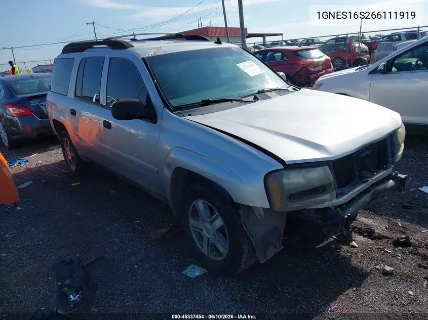 2006 Chevrolet Trailblazer Ext Ls VIN: 1GNES16S266111919 Lot: 45337454