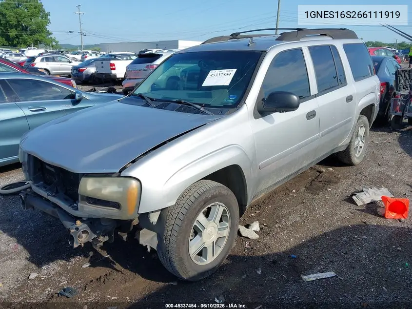 2006 Chevrolet Trailblazer Ext Ls VIN: 1GNES16S266111919 Lot: 45337454