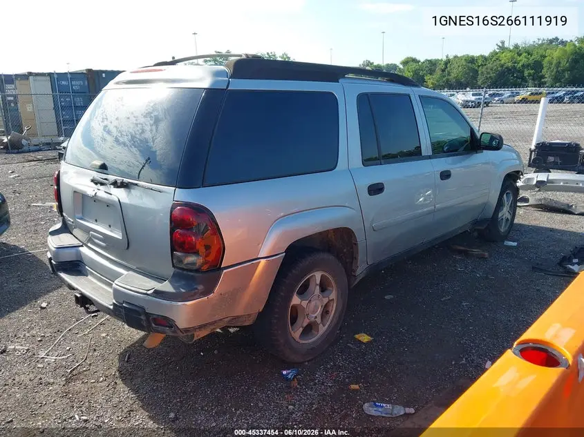 2006 Chevrolet Trailblazer Ext Ls VIN: 1GNES16S266111919 Lot: 45337454