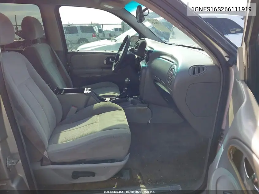 2006 Chevrolet Trailblazer Ext Ls VIN: 1GNES16S266111919 Lot: 45337454