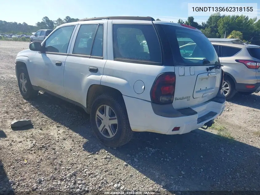 2006 Chevrolet Trailblazer Ls VIN: 1GNDT13S662318155 Lot: 45640134