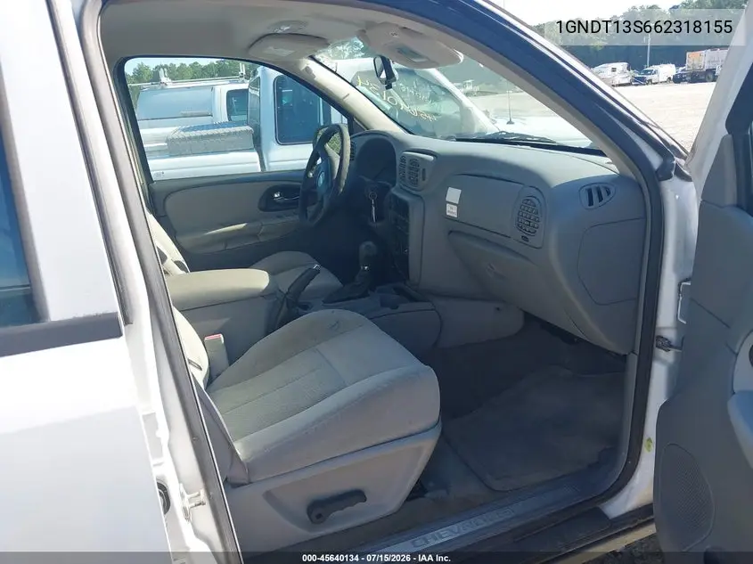 2006 Chevrolet Trailblazer Ls VIN: 1GNDT13S662318155 Lot: 45640134