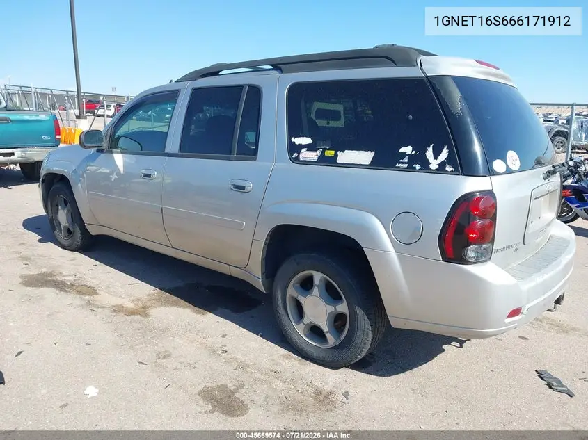 2006 Chevrolet Trailblazer Ext Lt VIN: 1GNET16S666171912 Lot: 45669574