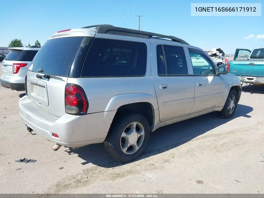 2006 Chevrolet Trailblazer Ext Lt VIN: 1GNET16S666171912 Lot: 45669574