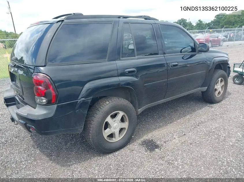 2006 Chevrolet Trailblazer Ls VIN: 1GNDS13S362100225 Lot: 45680391