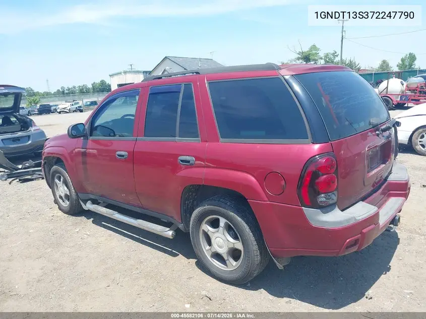 2007 Chevrolet Trailblazer Ls VIN: 1GNDT13S372247790 Lot: 45582106