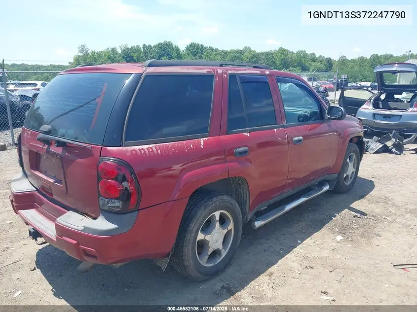 2007 Chevrolet Trailblazer Ls VIN: 1GNDT13S372247790 Lot: 45582106