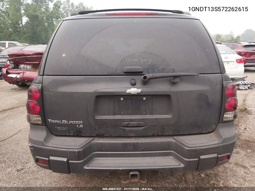 2007 Chevrolet Trailblazer Ls VIN: 1GNDT13S572262615 Lot: 45657327