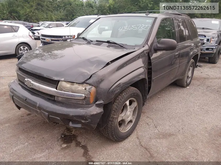 2007 Chevrolet Trailblazer Ls VIN: 1GNDT13S572262615 Lot: 45657327