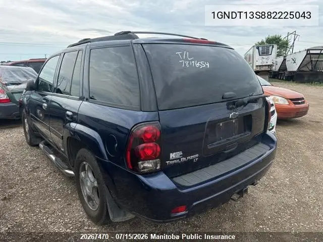 2008 Chevrolet Trailblazer Lt VIN: 1GNDT13S882225043 Lot: 20267470