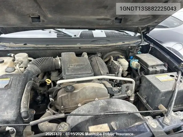 2008 Chevrolet Trailblazer Lt VIN: 1GNDT13S882225043 Lot: 20267470
