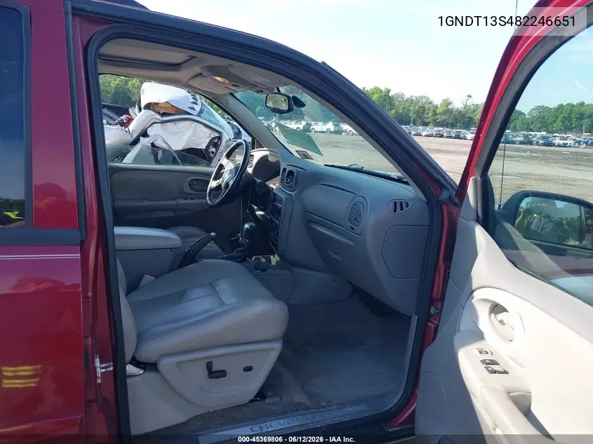 2008 Chevrolet Trailblazer Lt VIN: 1GNDT13S482246651 Lot: 45369806