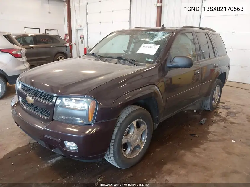 2008 Chevrolet Trailblazer Lt VIN: 1GNDT13SX82170563 Lot: 45599498