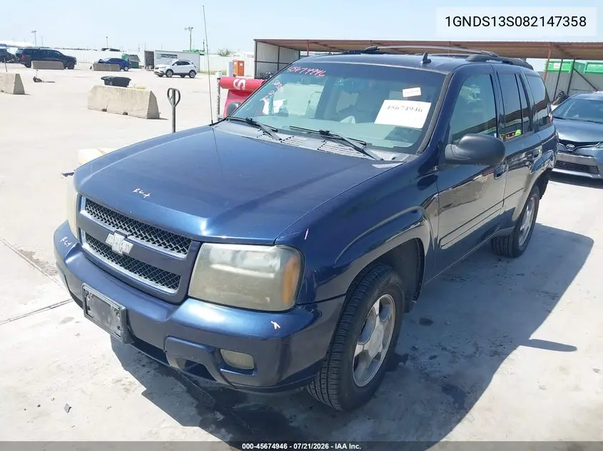 2008 Chevrolet Trailblazer Lt VIN: 1GNDS13S082147358 Lot: 45674946