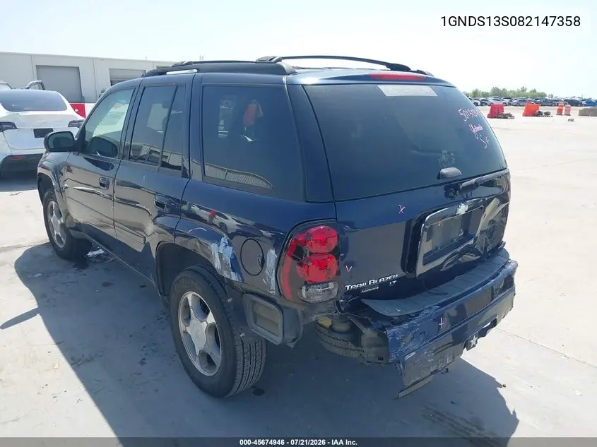2008 Chevrolet Trailblazer Lt VIN: 1GNDS13S082147358 Lot: 45674946