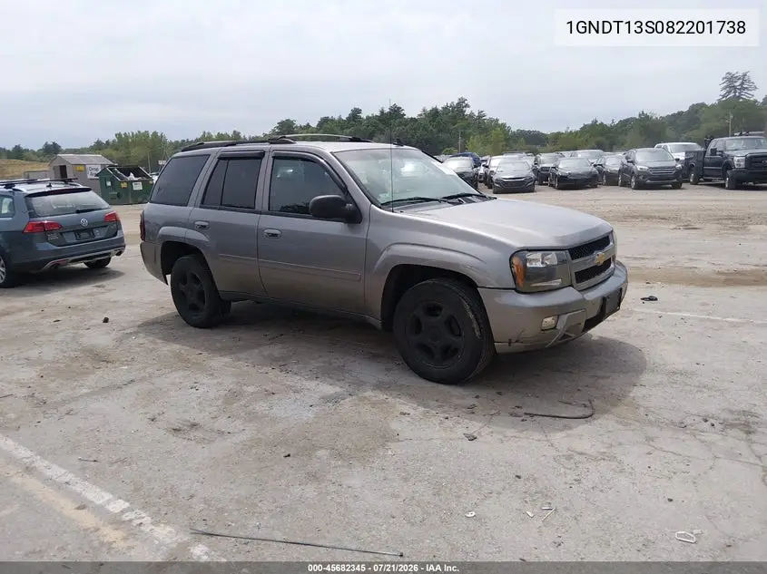 2008 Chevrolet Trailblazer Lt VIN: 1GNDT13S082201738 Lot: 45682345